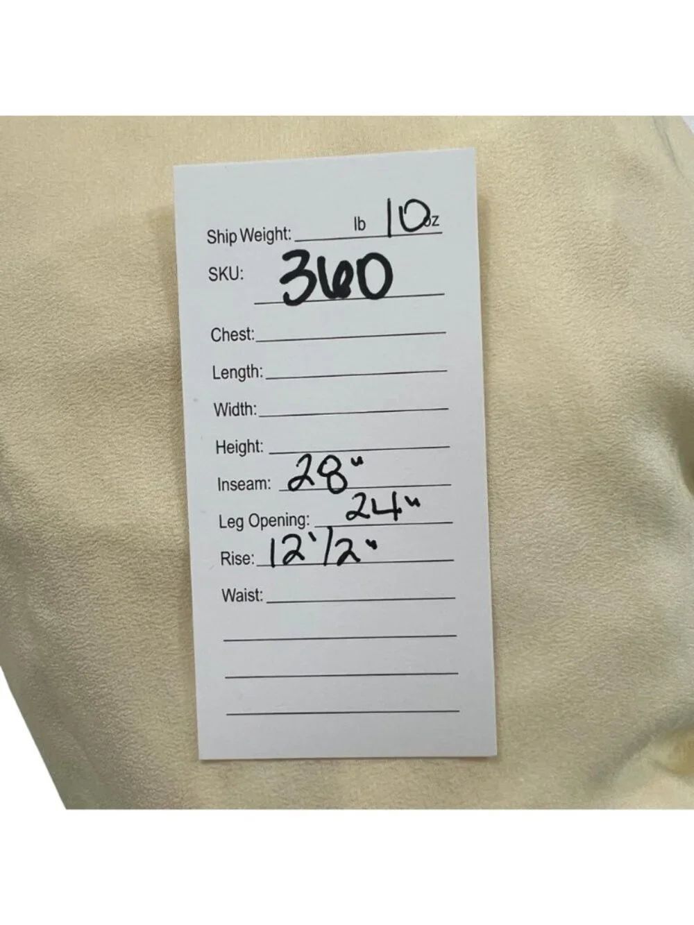Johnny Was 100% Silk Elastic Waist Pleated Wide Leg Pant Cream Blue Size Medium - Picture 10 of 10